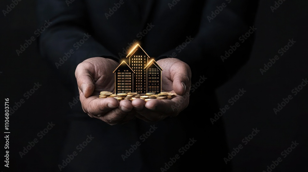 Fototapeta premium Businessman Planning Corporate Growth: New Goals, Strategies, and Visions for Next Year's Opportunities and Challenges