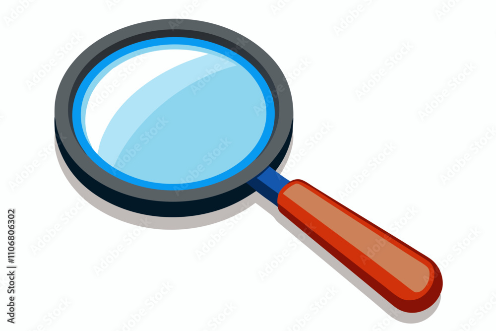 Magnifying glass isolated on white background vector art illustration Magnifying glass isolated on white background vector art illustration