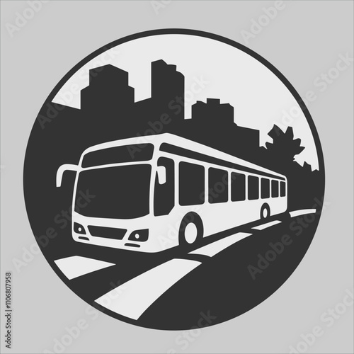 Bus vector for logo, template, poster etc