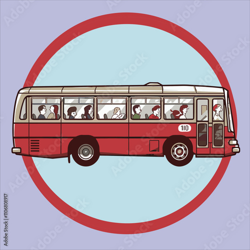 Bus vector for logo, template, poster etc