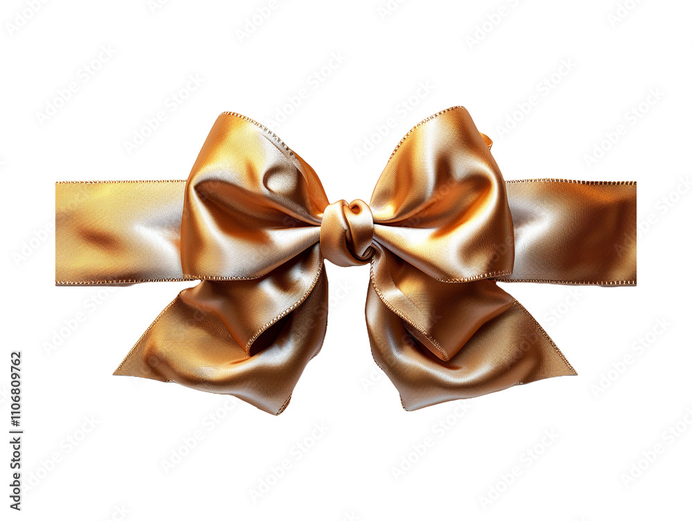 Bow isolated on transparent background, generative ai Bow isolated on transparent background, generative ai