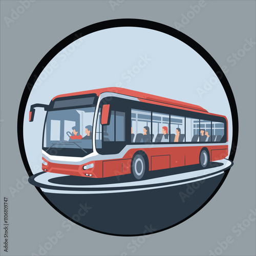 Bus vector for logo, template, poster etc