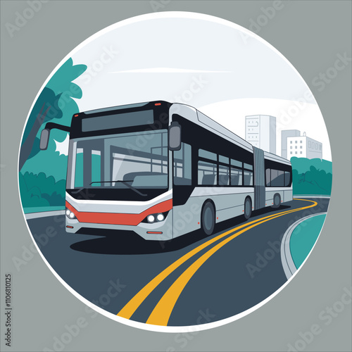 Bus vector for logo, template, poster etc