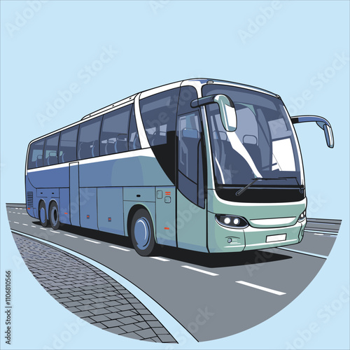 Bus vector for logo, template, poster etc
