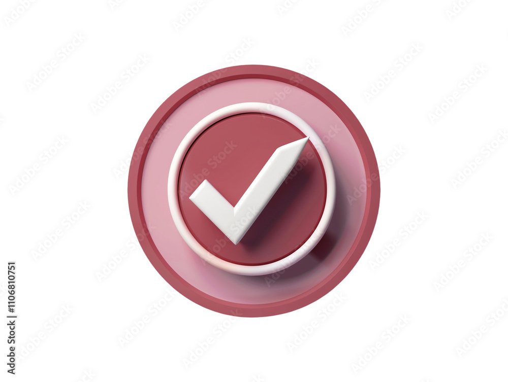 Check mark on rounded shape isolated on transparent background Check mark on rounded shape isolated on transparent background