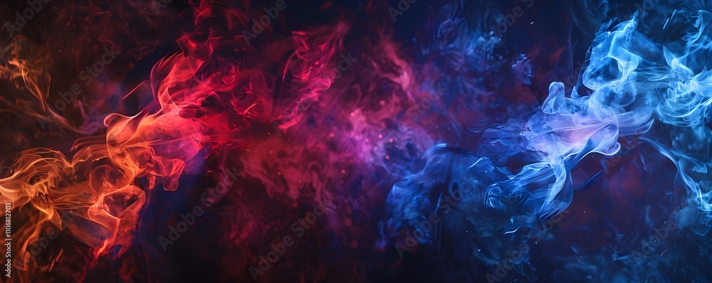 custom made wallpaper toronto digitalAbstract Red And Blue Flame Smoke Art