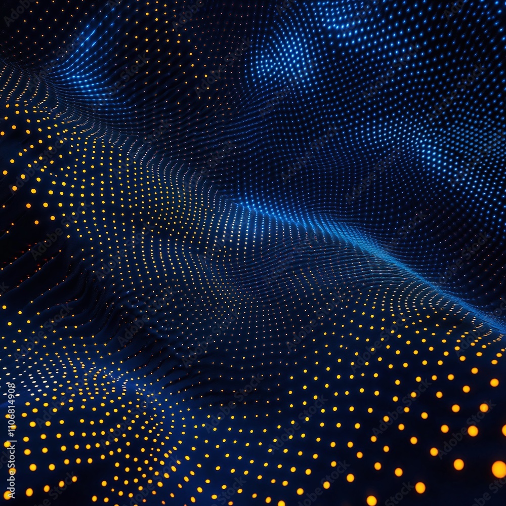 Abstract Digital Background with Colorful Dots on Deep Blue Surface for Technology and Design Projects Abstract Digital Background with Colorful Dots on Deep Blue Surface for Technology and Design Projects