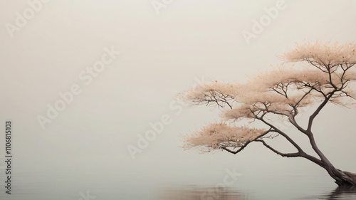 background for beauty products presentation, copy space, pastel beige