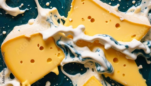 Creamy Cheese Swirl Dairy Food Texture Gourmet