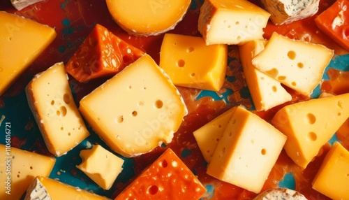 Assorted Cheeses Gourmet Dairy Selection Food Photography