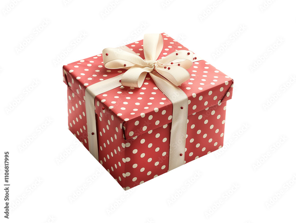 Gift box isolated on transparent background, generative ai Gift box isolated on transparent background, generative ai