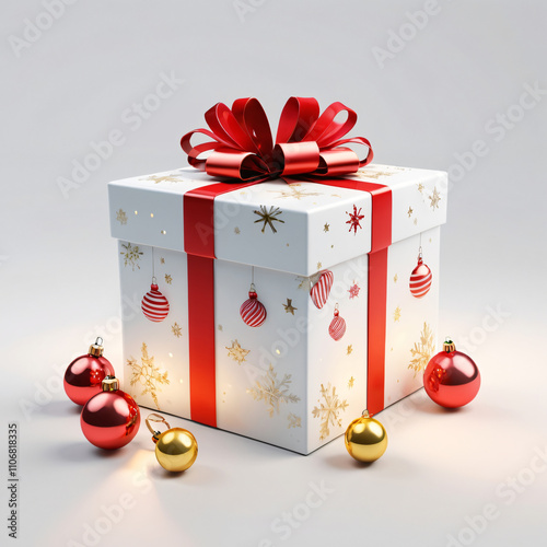 gift boxes wrapped with ribbons, isolated. for birthday party and festive celebration, Christmas