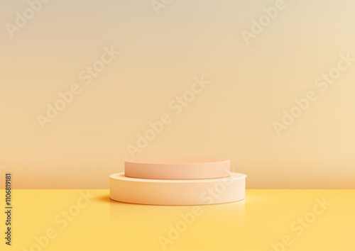 Minimal 3D Yellow Circular ...