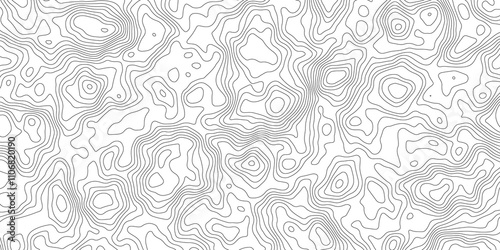 Topographic map background geographic line map with elevation assignments. Modern design with White background with topographic wavy pattern design.paper texture Imitation of a geographical map shades