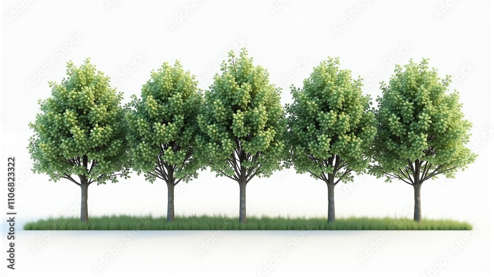 green tree isolated on white background green tree isolated on white background