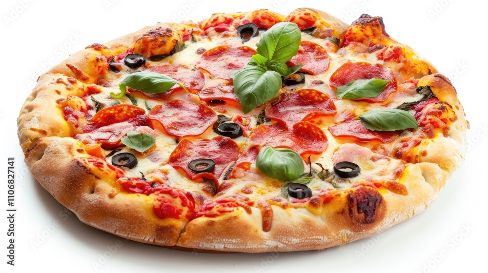 Pizza on a white background. Pizza on a white background.