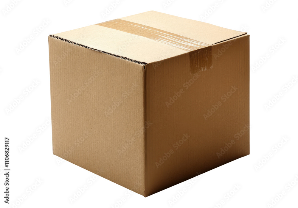 Cardboard box. Isolated asset with transparent background. Cardboard box. Isolated asset with transparent background.