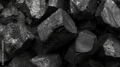 Black Coal Rocks: Dark Energy Fuel Texture Background photo