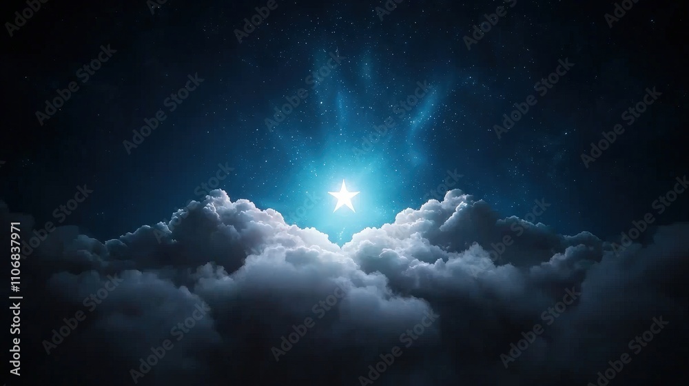 Obraz premium Celestial Night Star Clouds Night Sky Hope Dream