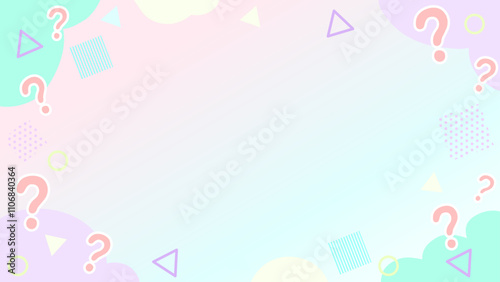 かわいい動画配信用の背景10　質問疑問用