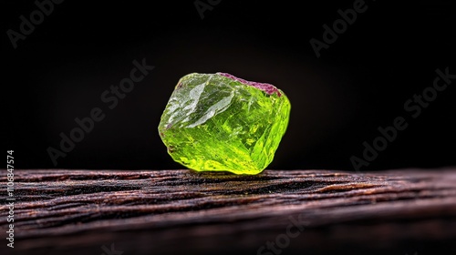 Luminous Green Metatorbernite Crystal Geology Mineral Specimen Close up photo