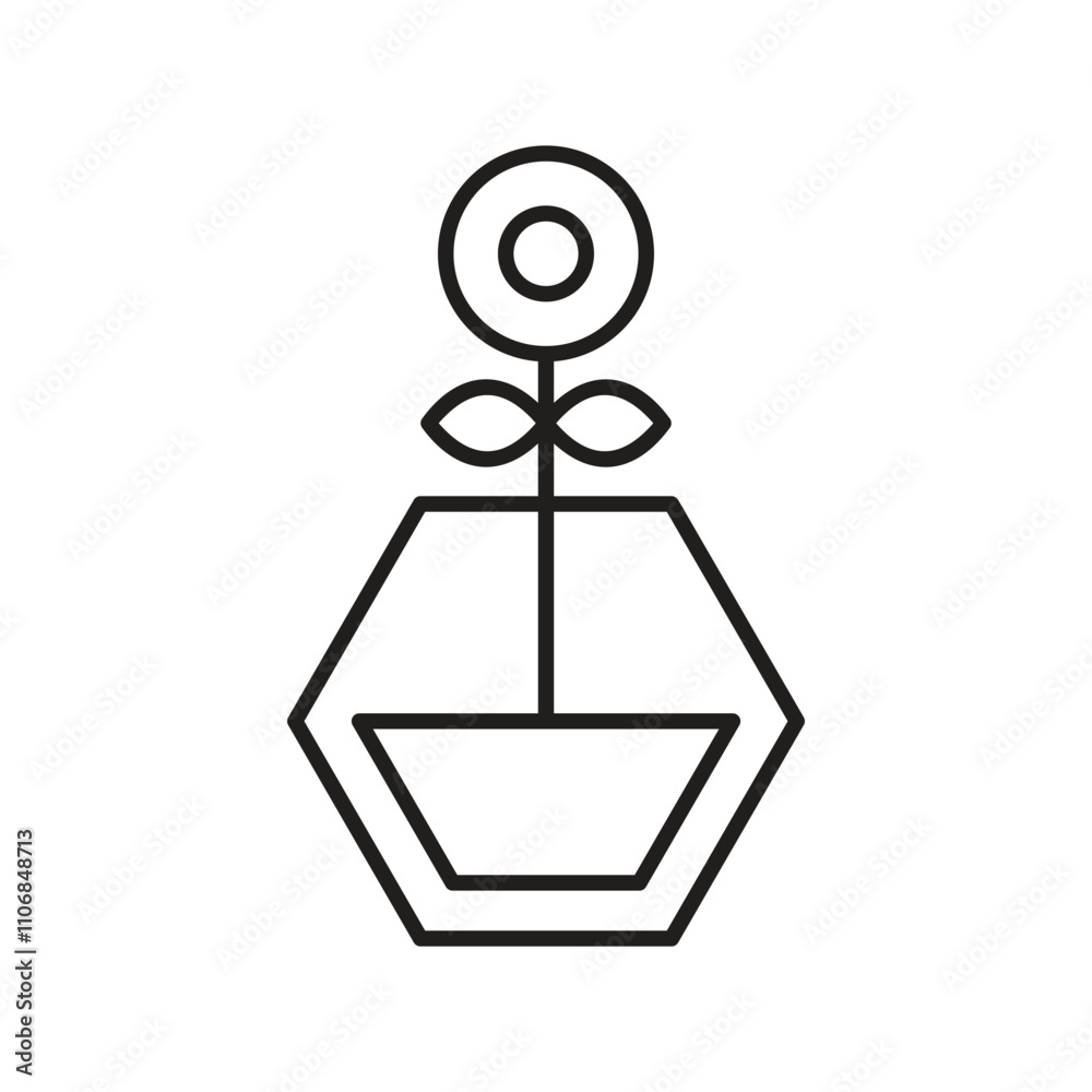 plant line icon with white background vector stock illustration plant line icon with white background vector stock illustration
