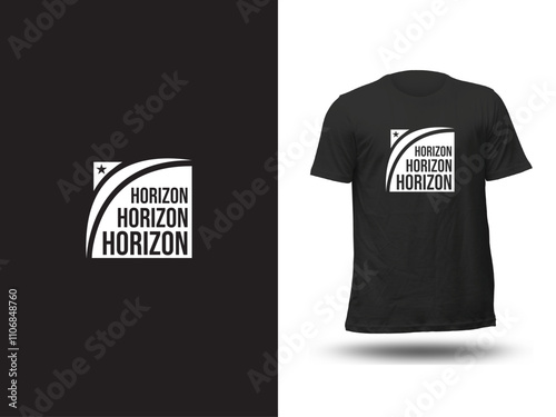 Horizon T-shirt design  photo