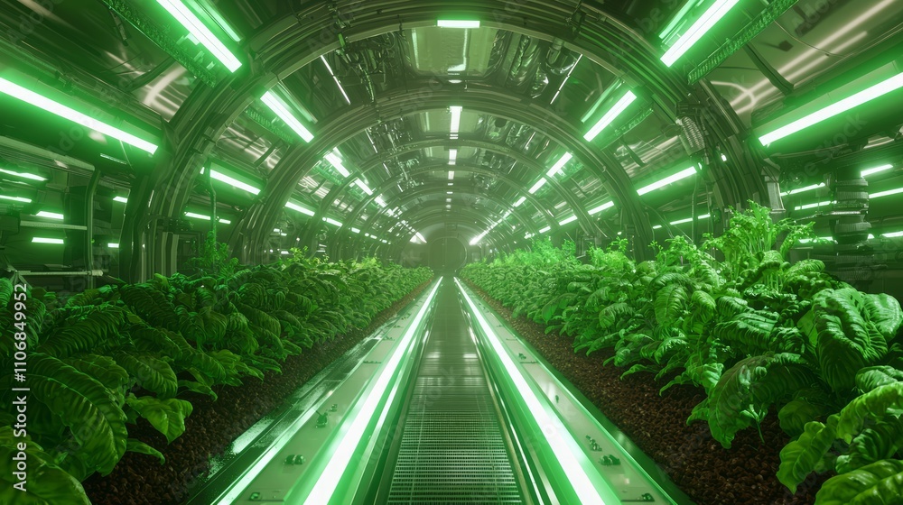 Futuristic Subterranean Farming: Vibrant 3D Render of Sustainable Agriculture Below Ground with LED Lighting and Intricate Irrigation Systems Futuristic Subterranean Farming: Vibrant 3D Render of Sustainable Agriculture Below Ground with LED Lighting and Intricate Irrigation Systems
