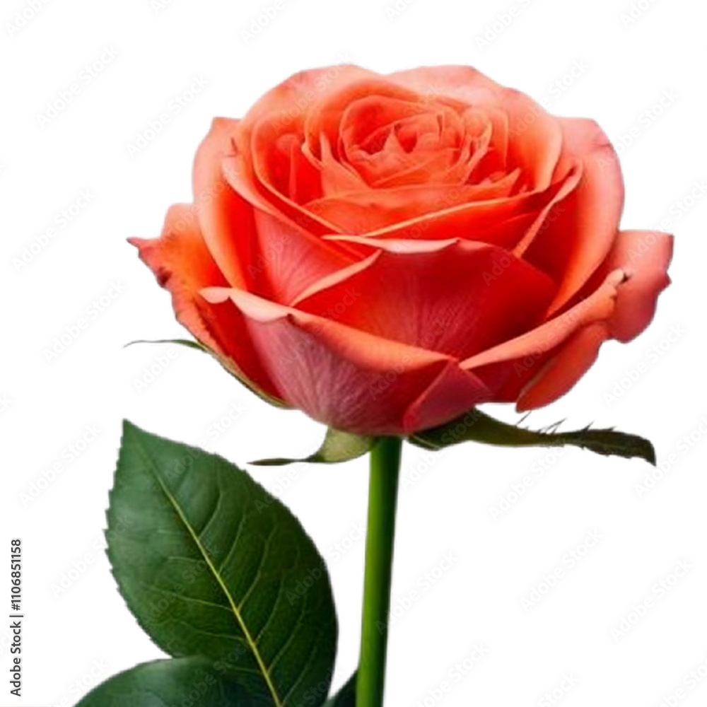 Beautiful Single red rose on white png background. Png Red rose on transparent background. Beautiful Single red rose on white png background. Png Red rose on transparent background.