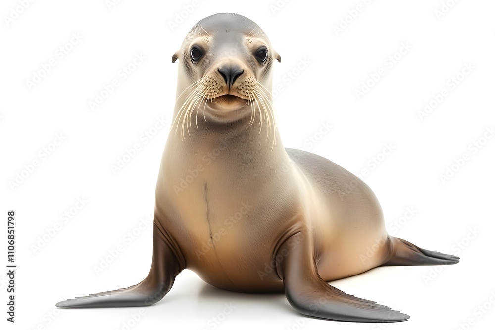 Obraz premium sea lion isolated on white background.