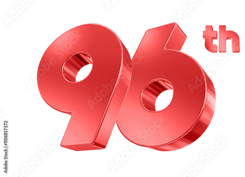 96th anniversary red number photo