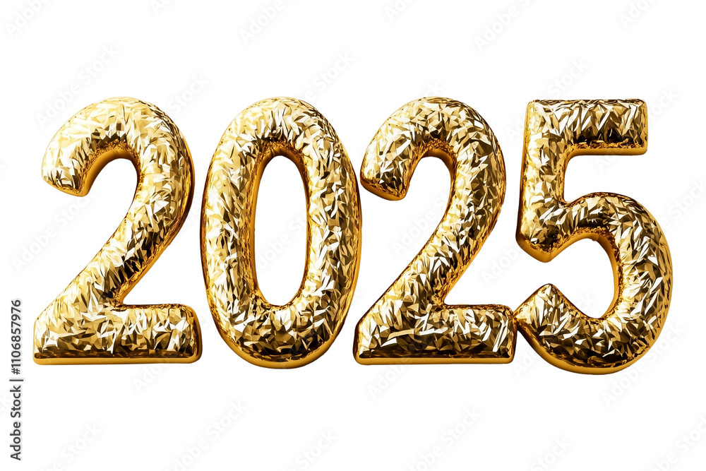 Festive 2025 New Year Design In 3D – Shiny Gold Balloon Numbers Festive 2025 New Year Design In 3D – Shiny Gold Balloon Numbers