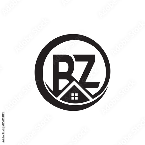 Letter Bz real estate Business Logo design vector template