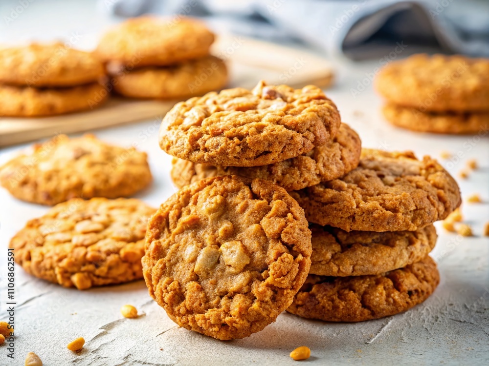 Delicious Oatmeal Cookies on a Clean White Background Perfect for Stock Photography or Culinary Use, Ideal for Websites, Blogs, and Food Magazines Featuring Tasty Treats Delicious Oatmeal Cookies on a Clean White Background Perfect for Stock Photography or Culinary Use, Ideal for Websites, Blogs, and Food Magazines Featuring Tasty Treats
