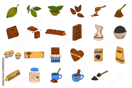 Chocolate pen drawing set