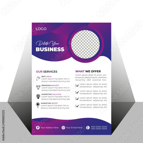 Professional business flyer template design