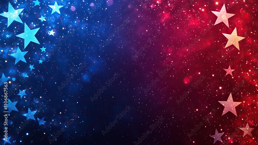 A simple red, white, and blue border with stars is suitable for an American patriotic background A simple red, white, and blue border with stars is suitable for an American patriotic background