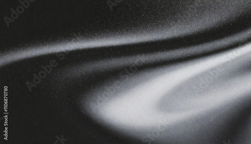 Black and white monochrome abstract grainy gradient liquid flow texture noise overlay, modern designs background, edgy, minimalistic, nostalgic graphic use