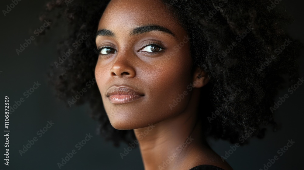 A studio portrait of a woman with soft lighting, showcasing her natural beauty against a neutral backdrop A studio portrait of a woman with soft lighting, showcasing her natural beauty against a neutral backdrop