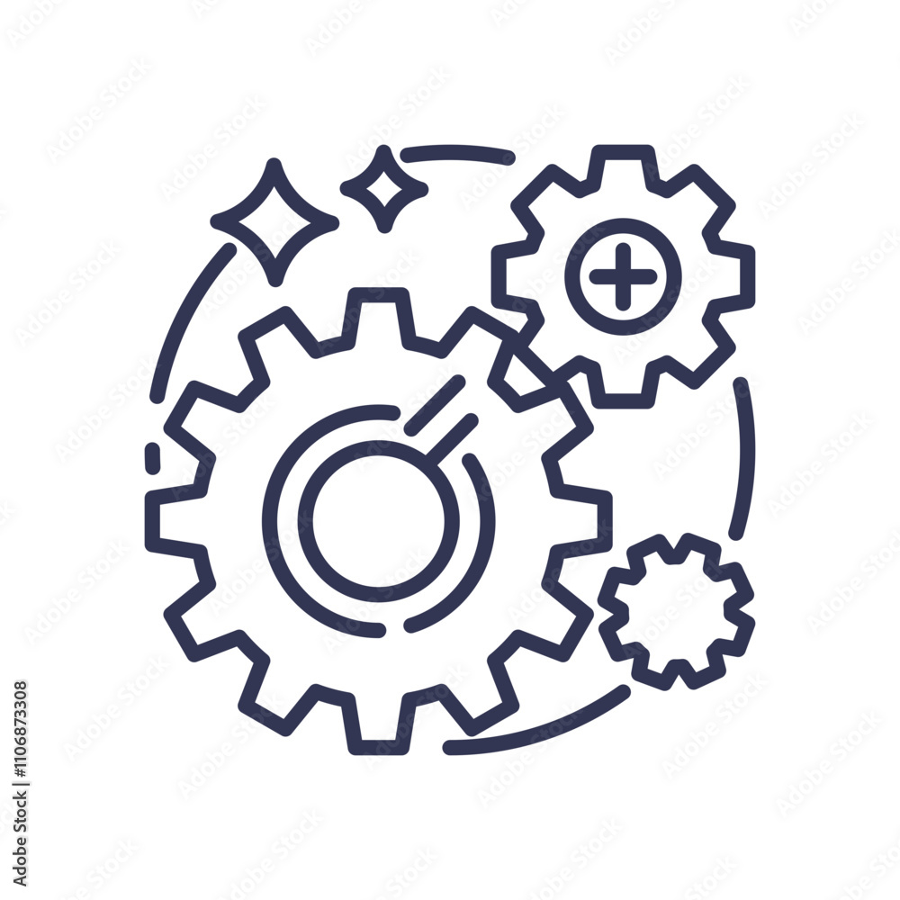 Gears symbolize interdependence, showing how parts work together for a common goal. Gears symbolize interdependence, showing how parts work together for a common goal.