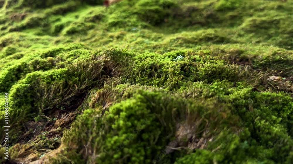 Green moss in the garden Green moss in the garden