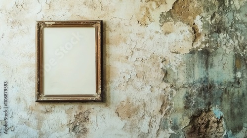 An empty frame on a wall, symbolizing a missing photo that once held sentimental value.