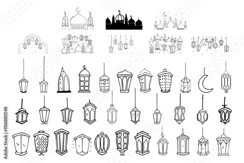 Ramadan lantern doodle