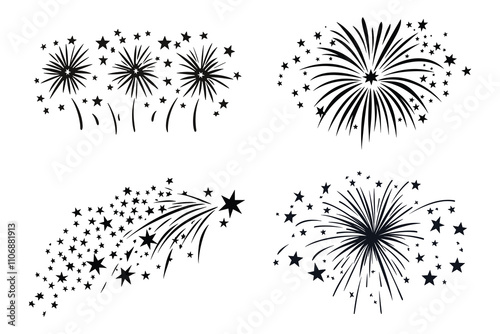 Fireworks vector background