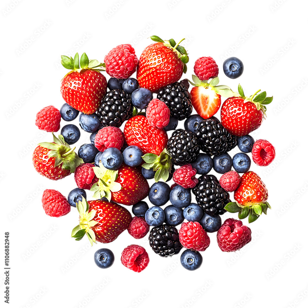 Fresh Berries Assortment Strawberries Raspberries Blackberries Blueberries Isolated on Black Fresh Berries Assortment Strawberries Raspberries Blackberries Blueberries Isolated on Black