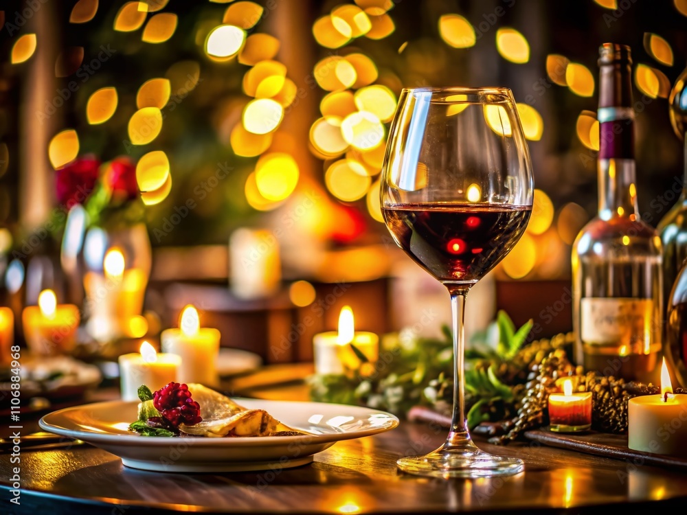 Elegant Fashion Photography of a Glass of Red Wine in a Luxurious Restaurant Setting, Capturing the Essence of Sophistication and Gourmet Dining Experience Elegant Fashion Photography of a Glass of Red Wine in a Luxurious Restaurant Setting, Capturing the Essence of Sophistication and Gourmet Dining Experience