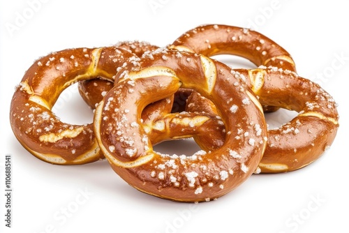 Savory pretzel shape on a clear background