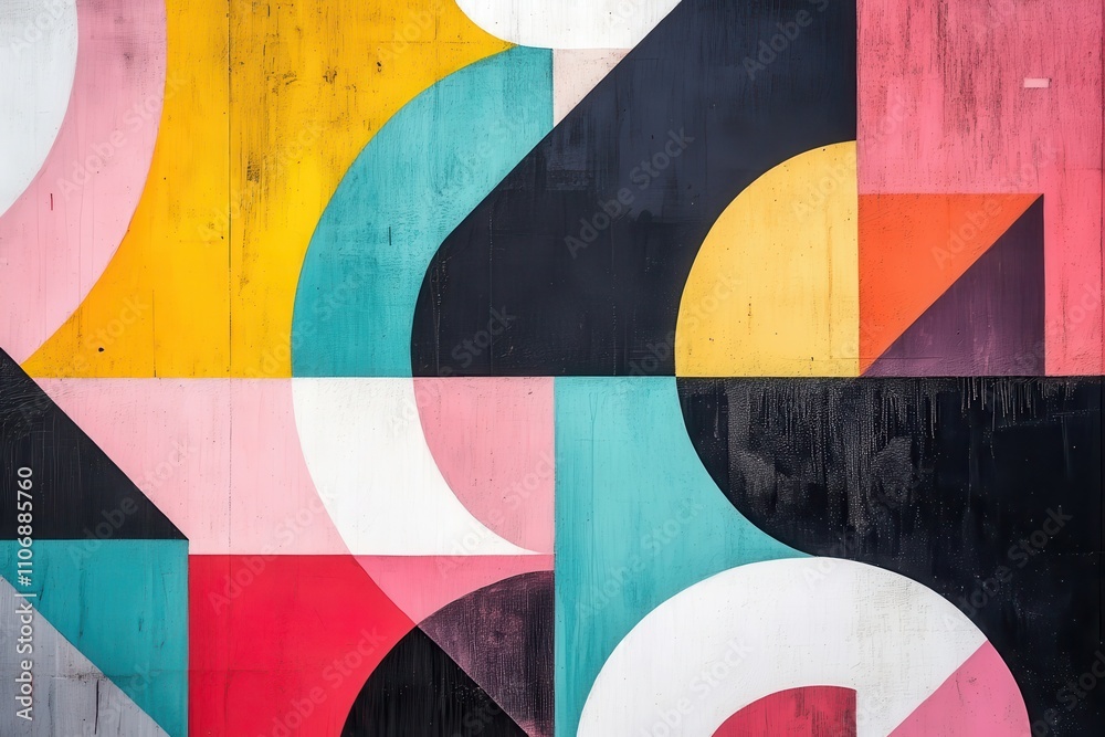 Naklejka premium Dynamic shapes and patterns in art, innovative visual design background texture, modern abstract art interpretation