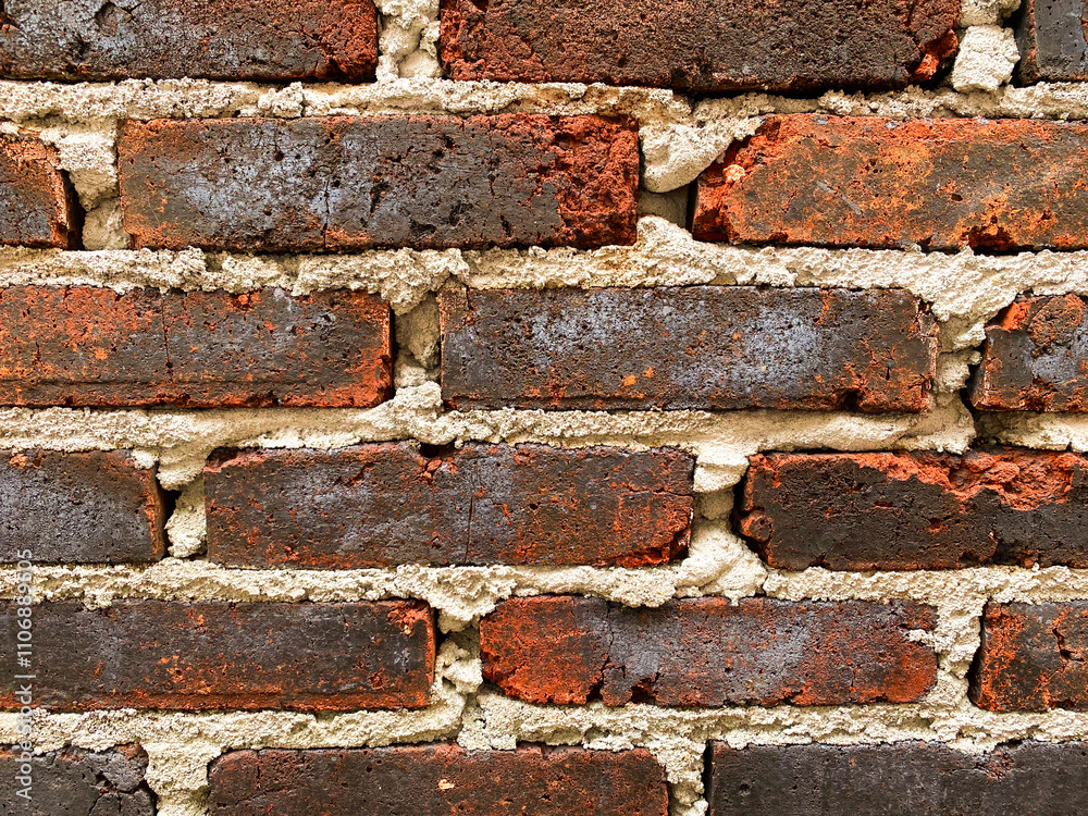 wall with exotic red brick wall with exotic red brick
