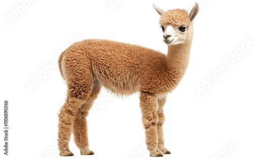 Exploring the World of Alpacas isolated on transparent Background